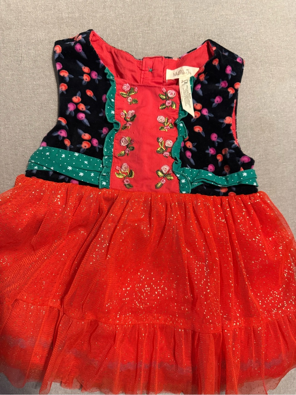 Matilda Jane Red, Navy & Green Floral Tutu Dress